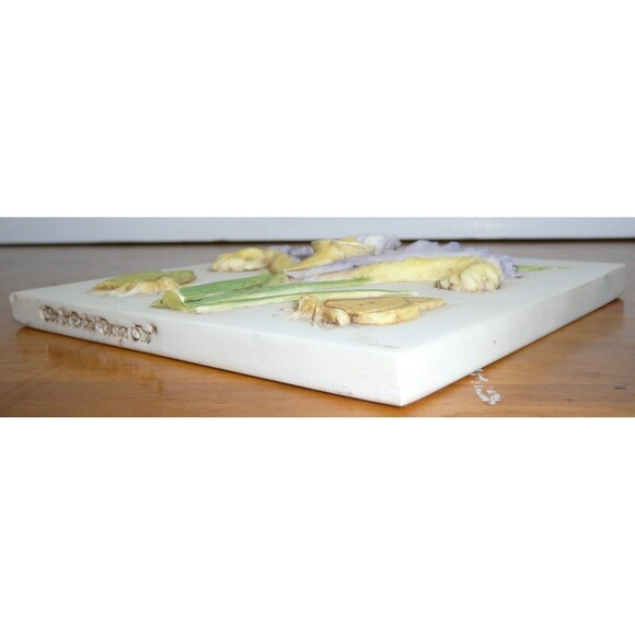 Iris Wall Tile Plaque Purple Yellow Ibis & Orchard Inc Square 5” Butterfly - Picture 3 of 5